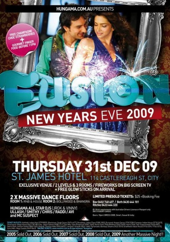 NYE Fusion 2009-2010 @ St. James Hotel